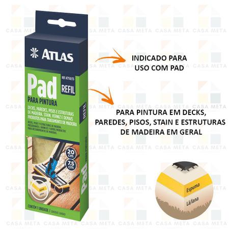 Jogo Pad Lã Pintura De Pisos/decks + Pad 360 P/ Recorte - ATLAS - Pincel,  Rolo e Acessórios - Magazine Luiza