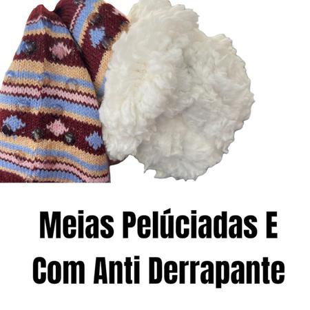 1 Par Meião CarneiroTérmica Grossa Peluciada Menina Juvenil - Anj Modas Imagem de 1 Par Meião CarneiroTérmica Grossa Peluciada Menina Juvenil
