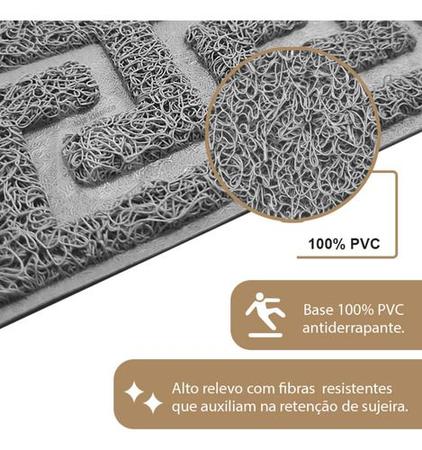 Imagem de 1 Tapete Porta Capacho Grande Antiderrapante Pvc Pt 60x120