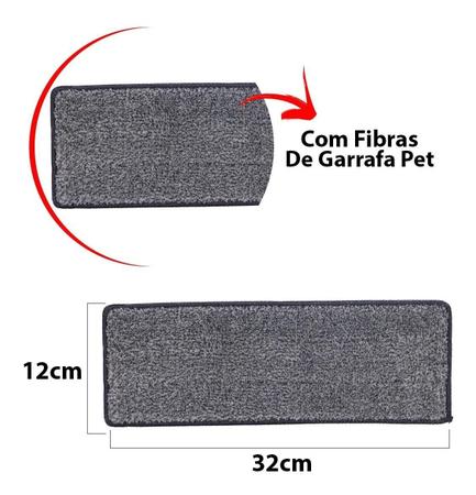 Imagem de 1 Unid. Refil Rodo Flat Mop Almofada Microfibra Esfregão