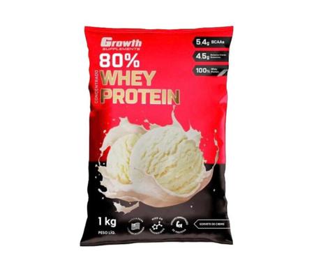 Imagem de 1 whey protein concentrado - sabor sorvete de creme - 1kg