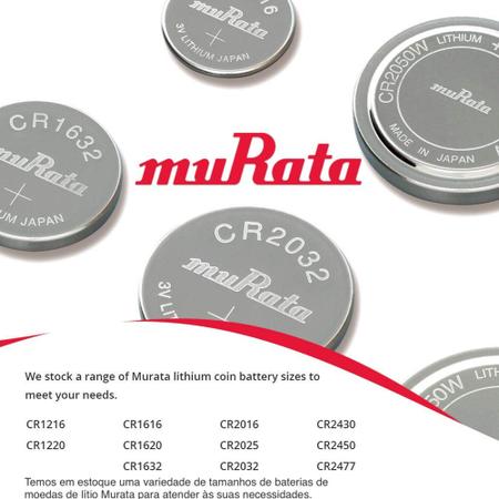 Imagem de 10 Baterias Murata CR2450 DL2450 ECR2450 Célula de Moeda de Lítio de 3V