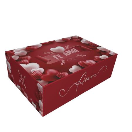 10 Caixas Te amo para 6 doces Vermelho - Embalagens Conceito Imagem de 10 Caixas Te amo para 6 doces Vermelho