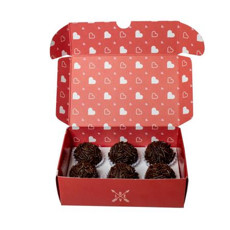 10 Caixas Te amo para 6 doces Vermelho - Embalagens Conceito Imagem de 10 Caixas Te amo para 6 doces Vermelho