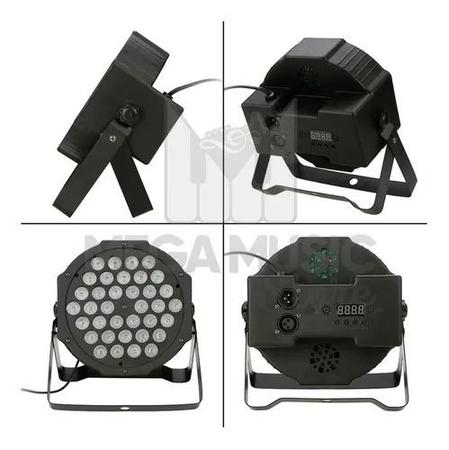 Imagem de 10 Canhão Refletor Led Par 64 Rgb Triled 36 Leds 3w + Mesa DMX 512