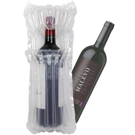 Imagem de 10 Embalagem porta vinhos garrafas wine bag inflável para viagem mala + 1 bomba de ar manual