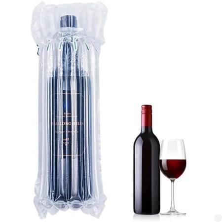 Imagem de 10 Embalagem porta vinhos garrafas wine bag inflável para viagem mala + 1 bomba de ar manual