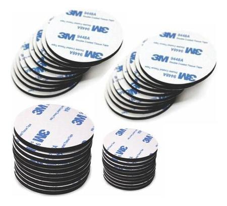 Imagem de 10 Fixadores Dupla Face Forte 3m 1,5mm - Redondos 50mm