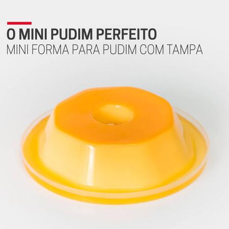 Imagem de 10 Formas Mini Pudim 120ml Forneável C/ Tampa Forno e Microondas Cuzcuz Doces 