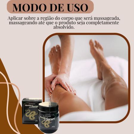 Imagem de 10 Gel Massageador Manteiga de Sucuri Extra-Forte Original Pote 200g