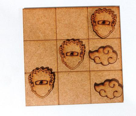 Imagem de 10 Jogo Da Velha Naruto Mdf Decoração 10 X 10 Cm Akatsuki Xadrez lembrancinha