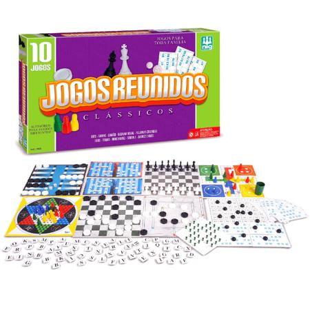 10 Jogos Classicos Dama Trilha Ludo Xadrez Loto Gamao - Nig Brinquedos -  Jogo de Dominó, Dama e Xadrez - Magazine Luiza