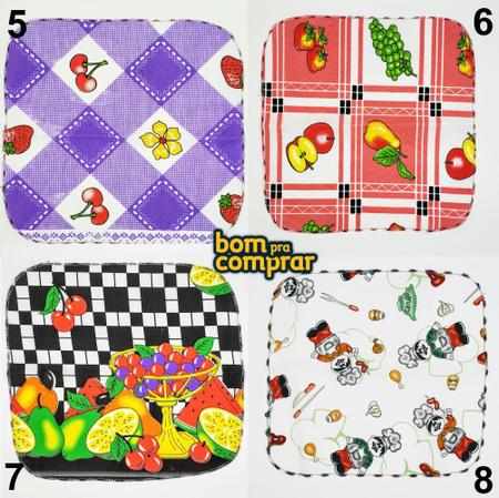 2 Kit Jogo De Cozinha Estampados Tergal 10 Peças - RYANE - Kit