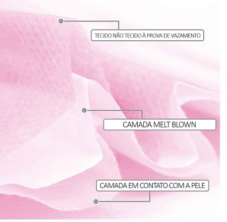 Imagem de 10 Máscaras Descartáveis Rosa com Filtro e Clipe para Nariz