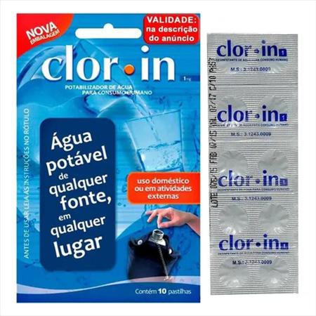 Imagem de 10 Pastilha Purificadora Clo-rin 10 Litros Água Potável