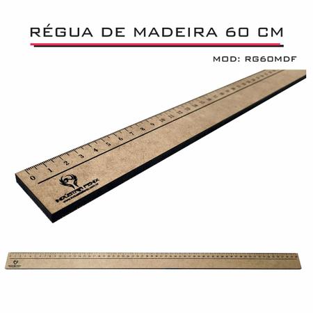 Imagem de 10 Régua 60cm Madeira Modelagem Estilista Corte Costura FenX