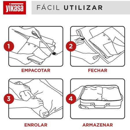 Imagem de 10 Sacos A Vácuo Pequeno Médio E Grande + Bomba De Ar Yikasa