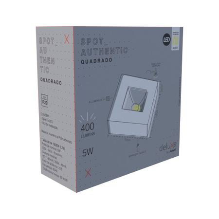 10 Spot Authentic Plafon Sobrepor Teto Beiral Quadrado Luz Neutra 4000K 5w Avant Imagem de 10 Spot Authentic Plafon Sobrepor Teto Beiral Quadrado Luz Neutra 4000K 5w Avant