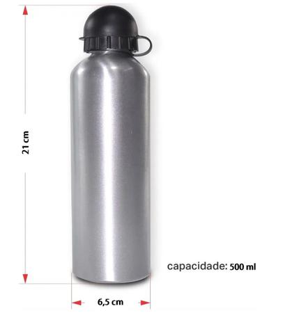 Imagem de 10 Squeeze Sublimação Garrafa Aluminio Prata 500ml