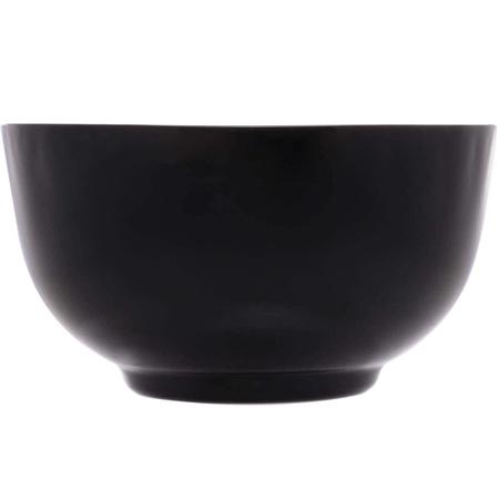 Imagem de 10 Tigelas de Vidro Opalino 700ml Diwali Black 14x8cm Lyor Bowl Petiscos Cumbuca