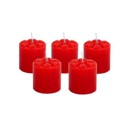 10 Vela Redonda 12 H Vermelha Decoração Namorados Romântica - Velitas (r) Imagem de 10 Vela Redonda 12 H Vermelha Decoração Namorados Romântica