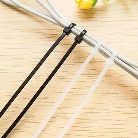 100 Abraçadeira Nylon Lacre 20cm Fita Hellerman 3.6 x 200mm - Yara Eletrônicos Imagem de 100 Abraçadeira Nylon Lacre 20cm Fita Hellerman 3.6 x 200mm