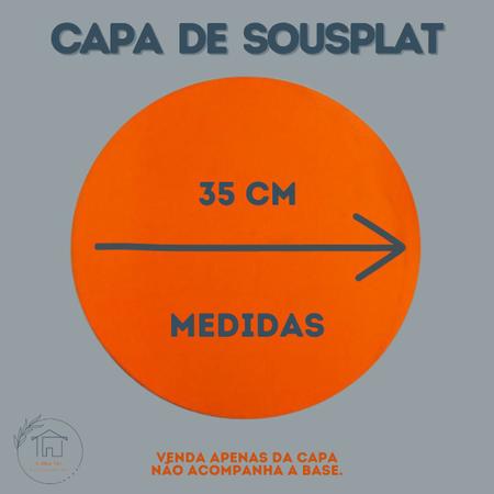 Imagem de 100 Capas de Sousplast De Malha Lisa Para Festa Buffet Jogo Americano Redondo Para Mesa Posta Para Base 35 CM