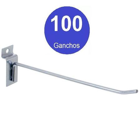 Imagem de 100 Ganchos Expositor Canaletado Top Reforçado 10.15 Ou 20cm