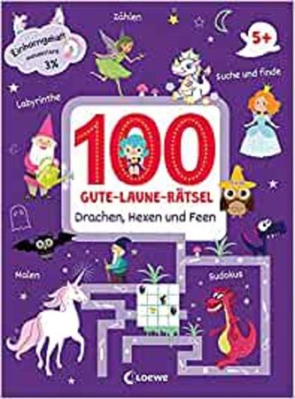 Imagem de 100 Gute-Laune-Rätsel - Drachen, Hexen und Feen: Lernspiel-Sammlung - EDITORA LOEWE