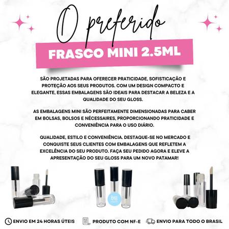 Imagem de 100 Mini Frasco Gloss Batom Maquiadora Retoque - Amostras