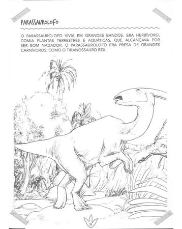 54 desenhos de dinossauros para colorir