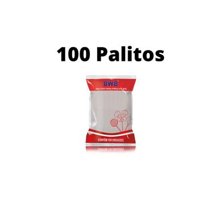 Imagem de 100 Palitos Pequeno Plástico Canudo 9cm Confeitaria Artesanato Tubo Pet Bwb Transparente