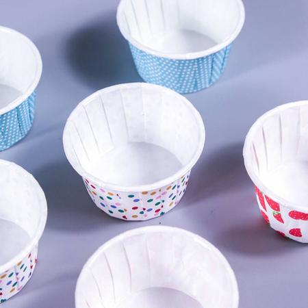 Imagem de 100 *pcs Rolled Edge Roll Cup Oil Paper Cup Paper Cup Paper Cup, Muffin