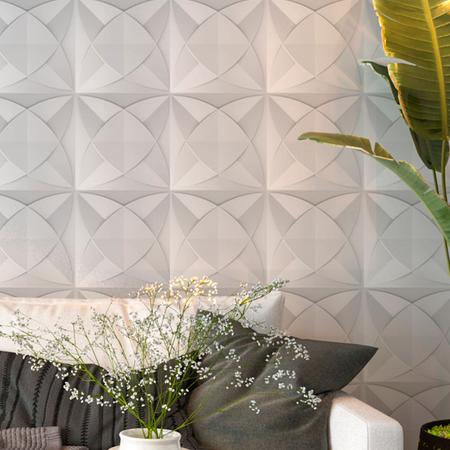 Imagem de 100 Placas PVC 3d Revestimento de Parede Decorativa Dakar Alto relevo Quarto Sala Cozinha 25cm x 25cm