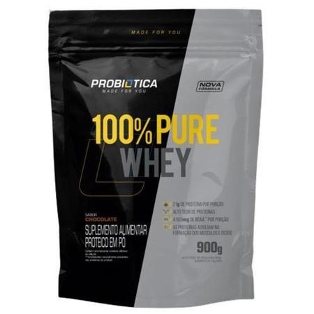 Imagem de 100% pure whey probiotica refil 900g - chocolate