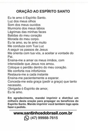 Imagem de 100 Santinho do Divino Espírito Santo (oração no verso) - 7x10 cm