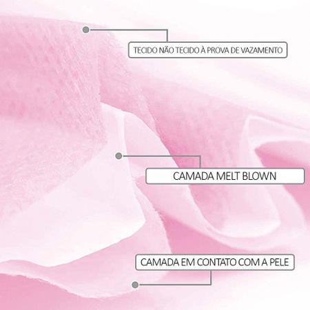 Imagem de 100 Unidades de Máscaras Rosa Cirúrgicas para Proteção com Clipe de Nariz