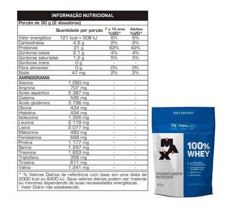 Imagem de 100% Whey Protein Concentrado 900g (Refil) - Max Titanium