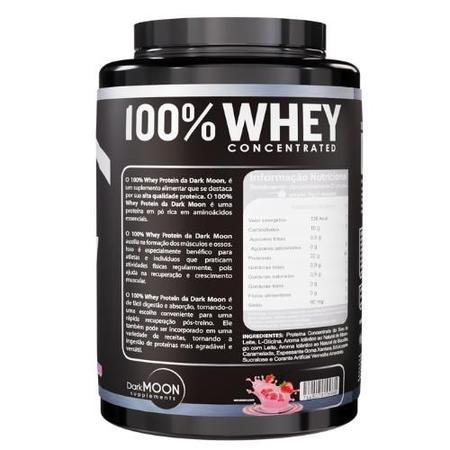 Imagem de 100% Whey Protein Sabor Morango Pote 1Kg - Darkmoon