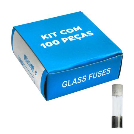 Imagem de 100x Fusível De Vidro 5x20 Pequeno Kit Com 100 Peças 3,15a