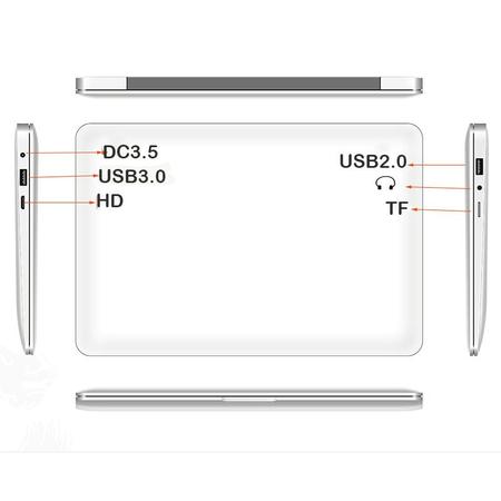 Imagem de 10,1 polegadas quad core 4gb + 64gb z8350 notebook laptop