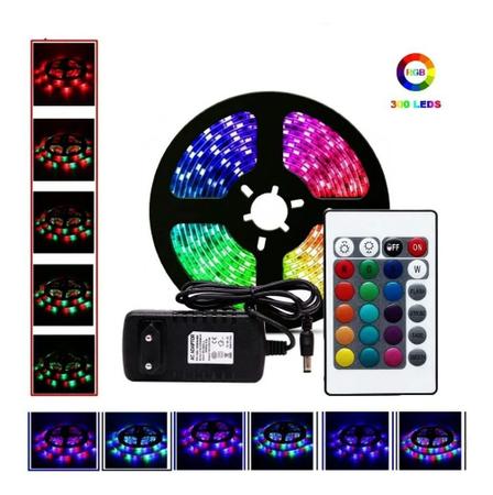 Imagem de 10m Luz Fita Led Colorida 5050 Rgb+cor Branco Frio 12v