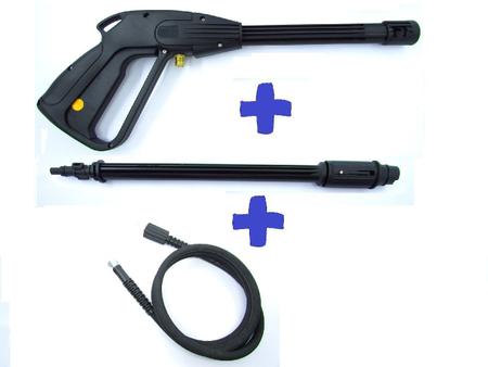 Imagem de 10m Mangueira Kit Pistola e Lança Lavor Jaguar SLE Trama de Aço Lavadora Alta Pressão