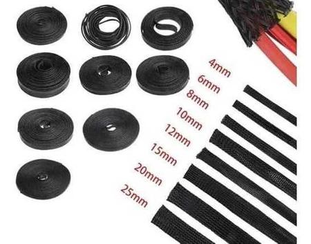 10M Manta Nautica Nylon Expansiva Preta Para Fueltech 10Mm - Turbox Parts Imagem de 10M Manta Nautica Nylon Expansiva Preta Para Fueltech 10Mm