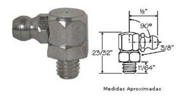 Imagem de 10pcs Bico Graxeiro Graxeira Suspensão 1/4 Unf 28f 90º