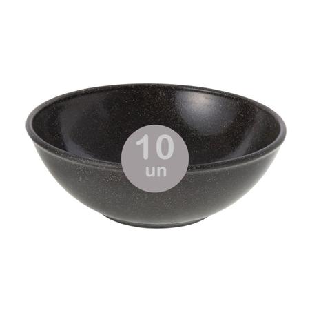 Imagem de 10un Tigela bowl 700ml salada petiscos Preto 17cm