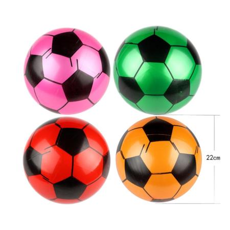 Imagem de 10x Bola Colorida Vinil Dente de Leite Inflável Bola Futebol