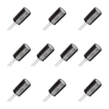 Imagem de 10x Capacitor Eletrolítico 4700uf x 16v 105º Kit c/ 10 Peças