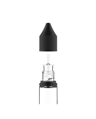 Imagem de 10x Frasco 10ML Clear/Black Conta Gotas