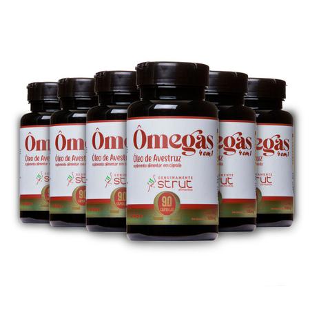 Imagem de 10x oleo de avestruz strut 90 caps omega 3 6 7 9